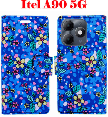 Toklot Flip Cover for Itel A90 5G(Blue, Pack of: 1)