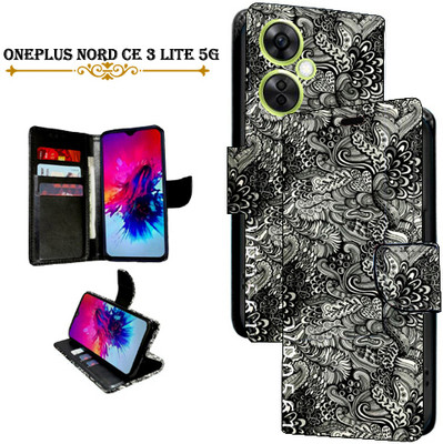 Cutemart Flip Cover for OnePlus Nord CE 3 Lite 5G(Black, Pack of: 1)