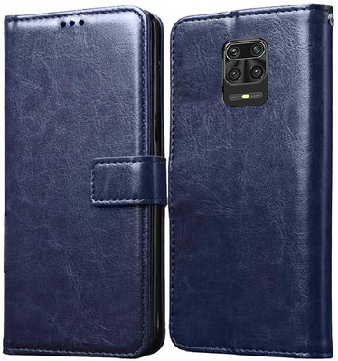 GETCOVER Flip Cover for REDMI NOTE 9 PRO 5G | Premium Leather Finish | Card Pockets | Wallet Stand |(Blue, Dual Protection, Pack of: 1)