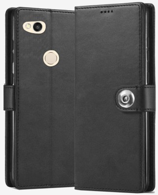 Money Value Flip Cover for Mi Redmi 3S Prime(Black, Grip Case, Pack of: 1)