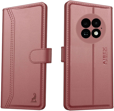 AIBEX Flip Cover for OnePlus 13 5G |Premium Leather Finish | Magnetic Closure | Kickstand Feature | Shockproof(Brown, Magnetic Case, Pack of: 1)