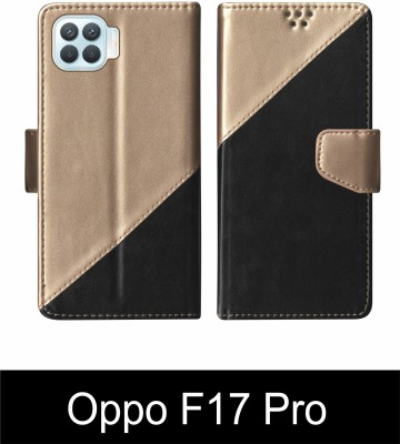 korumacase Flip Cover for Oppo F17 Pro Multicolor(Black, Shock Proof, Pack of: 1)