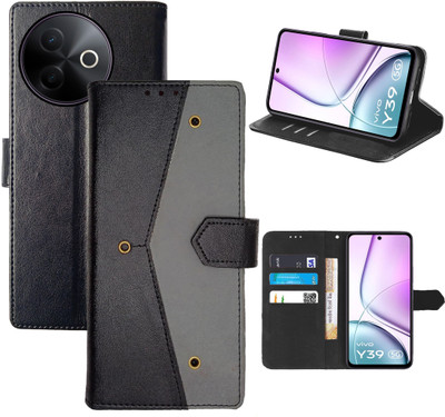 Aaghosh Flip Cover for Vivo Y39 5G(Black, Shock Proof, Pack of: 1)