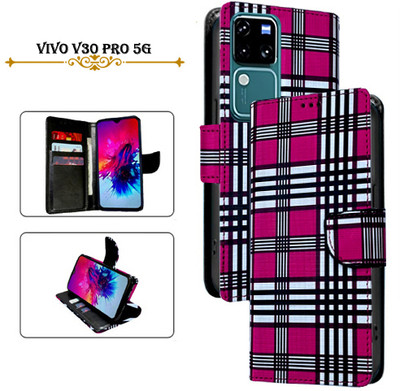 PARGO Flip Cover for Vivo V30 Pro 5G(Pink, Pack of: 1)