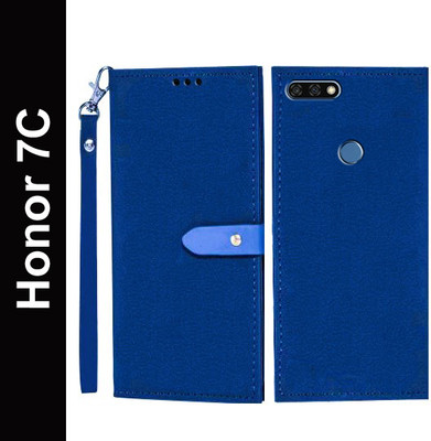 Wynhard Flip Cover for Honor 7C(Blue, Grip Case, Pack of: 1)
