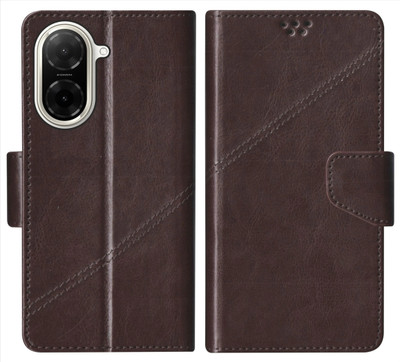 SBMS Flip Cover for Redmi A5 4G / Poco C71 Back Cover Case with Magnatic Closure(Brown, Shock Proof, Pack of: 1)