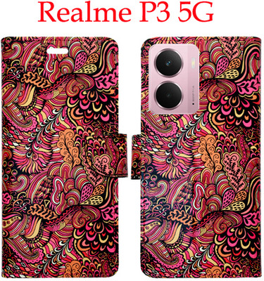 Shanno Enterprises Flip Cover for Realme P3 5G(Red, Pack of: 1)