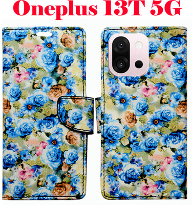 SHANNO Flip Cover for ONEPLUS 13T 5G(Blue, Pack of: 1)