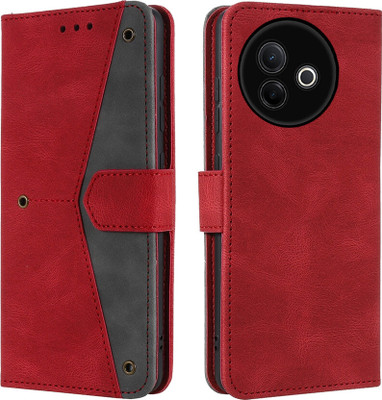 Aarov Flip Cover for Vivo Y39 5G(Red, Dual Protection, Pack of: 1)