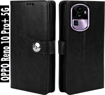 MG Star Flip Cover for OPPO Reno10 Pro Plus 5G(Black, Shock Proof, Pack of: 1)