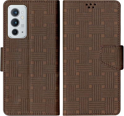 SBMS Flip Cover for OnePlus 9RT 5G(Brown, Shock Proof, Pack of: 1)