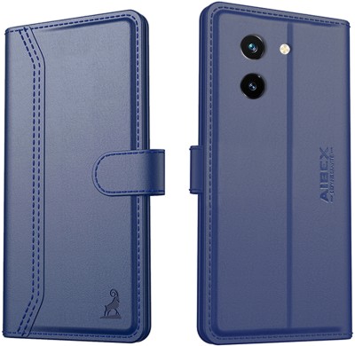 AIBEX Flip Cover for Vivo T3x 5G |Vegan PU Leather|Foldable Stand & Pocket |Magnetic(Blue, Cases with Holder, Pack of: 1)