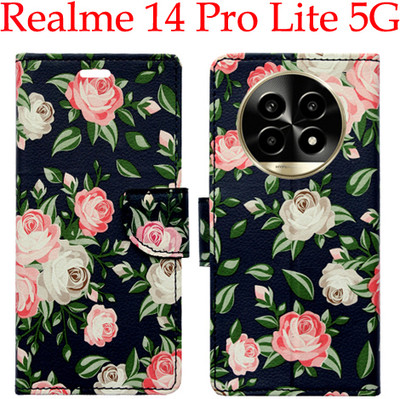 Mxkart Flip Cover for Realme 14 Pro Lite 5G(Black, Pack of: 1)