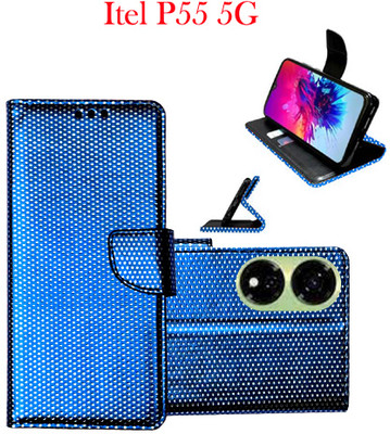 Toklot Flip Cover for Itel P55 5G(Blue, Pack of: 1)
