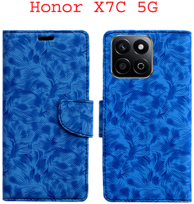 Mxkart Flip Cover for Honor X7C 5G(Blue, Pack of: 1)