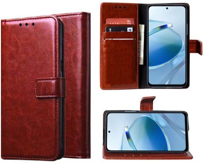 Xtrafit Flip Cover for Redmi 12 5G(Brown, Magnetic Case, Pack of: 1)