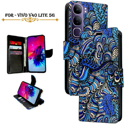 PARGO Flip Cover for Vivo V40 Lite 5G(Blue, Pack of: 1)