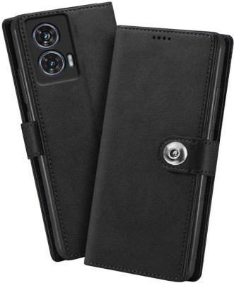 Nainz Flip Cover for Motorola Moto Edge 50 Fusion, Motorola Moto G85 5G(Black)