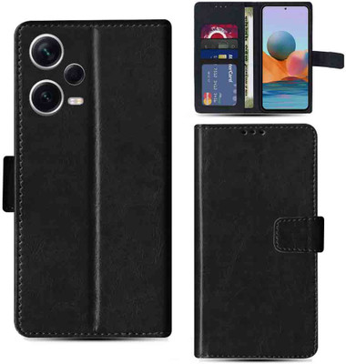 Kalua Mall Flip Cover for REDMI NOTE 12 5G pouch cover | Redmi 22111317I pouch cover | Black(Black, Magnetic Case, Pack of: 1)