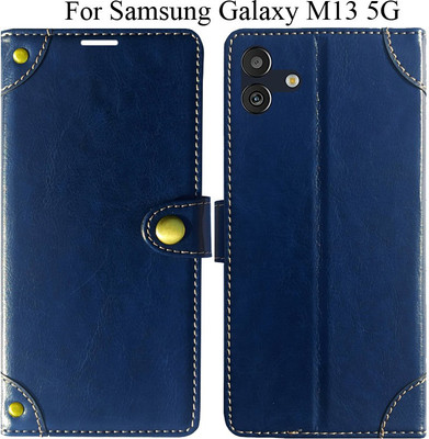 MAXSHAD Flip Cover for Samsung Galaxy M13 5G(Blue, Magnetic Case)