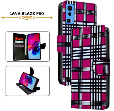 Cutemart Flip Cover for Lava Blaze Pro(Pink, Pack of: 1)