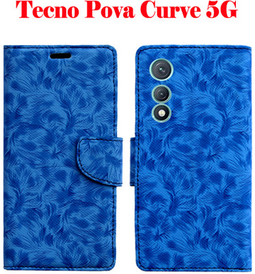 SHANNO Flip Cover for Tecno Pova Curve 5G(Blue, Pack of: 1)