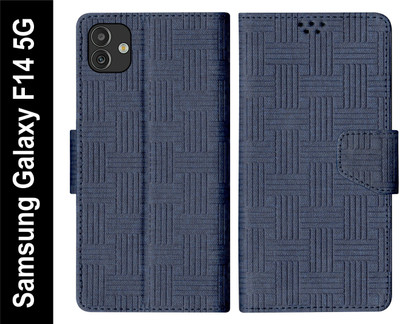 SBMS Flip Cover for Samsung Galaxy F14 5G Back Cover Case with Magnatic Closure(Blue, Pack of: 1)