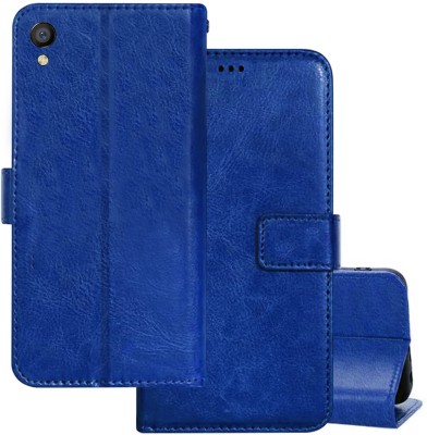 TIKTIK Flip Cover for OPPO A37 flip cover | A37f flip cover | Pockets | Wallet | Magnet | Blue(Blue, Magnetic Case, Pack of: 1)