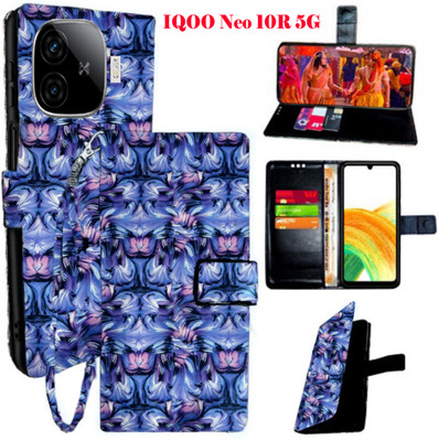 Realgo Flip Cover for IQOO Neo 10R 5G(Purple, Pack of: 1)