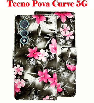 Realgo Flip Cover for Tecno Pova Curve 5G(Black, Pack of: 1)