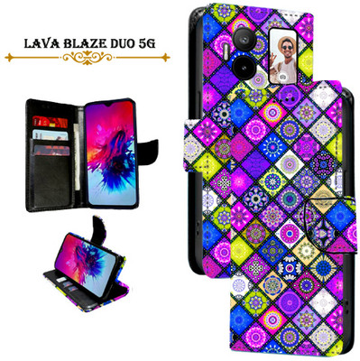 Vacko Flip Cover for Lava Blaze Duo 5G(Purple, Pack of: 1)