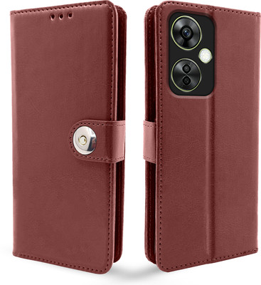 Pikkme Flip Cover for Oneplus Nord CE3 Lite 5G(Brown, Cases with Holder, Pack of: 1)