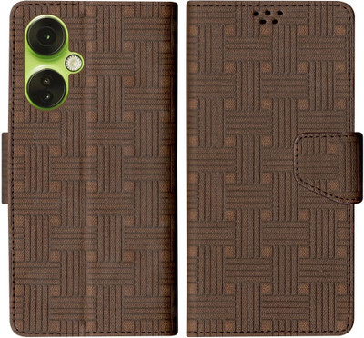 SBMS Flip Cover for OnePlus Nord CE 3 Lite 5G(Brown, Shock Proof, Pack of: 1)