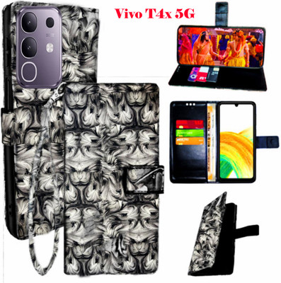 Realgo Flip Cover for vivo T4x 5G(White, Pack of: 1)