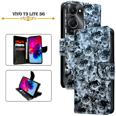 PARGO Flip Cover for vivo T3 Lite 5G(Black, Pack of: 1)