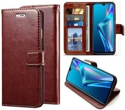 Aarov Flip Cover for Vivo Y37 5G, Vivo Y18, Vivo T3 Lite, Vivo Y03, Vivo Y28s 5G, iQOO Z9 Lite 5G(Brown, Dual Protection, Pack of: 1)