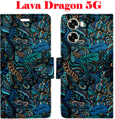 Mxkart Flip Cover for Lava Dragon 5G(Blue, Pack of: 1)