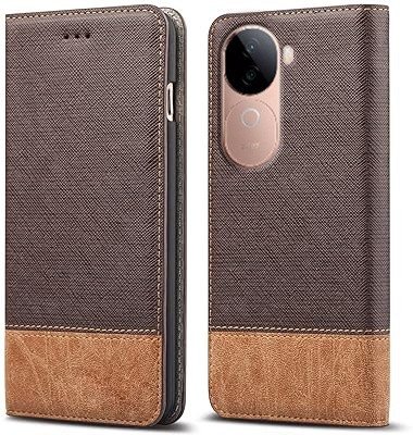 Clickcase Flip Cover for Vivo V40e 5G(Brown, Dual Protection)