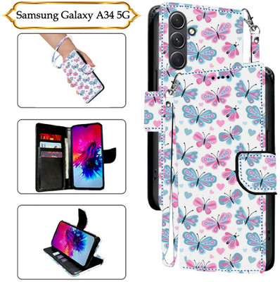 PARGO Flip Cover for Samsung Galaxy A34 5G(White, Pack of: 1)