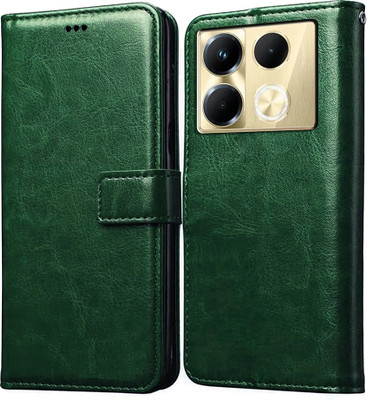 Casotec Flip Cover for Infinix Note 40 Pro 5G(Green, Pack of: 1)