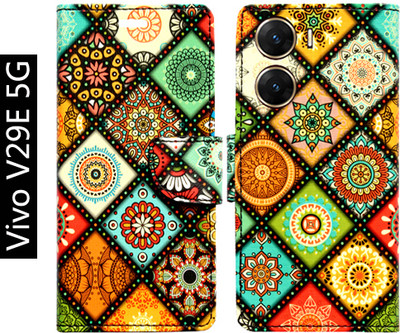 Toklot Flip Cover for Vivo V29E 5G(Orange, Pack of: 1)