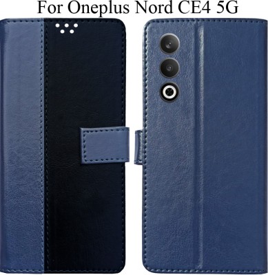 MAXSHAD Flip Cover for Oneplus Nord CE 4 5G(Blue, Magnetic Case)