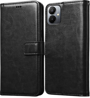 Casotec Flip Cover for Redmi Note 12 Pro 5G(Black, Magnetic Case, Pack of: 1)