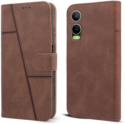 spaziogold Flip Cover for OnePlus Nord CE4 lite 5G(Brown, Magnetic Case, Pack of: 1)
