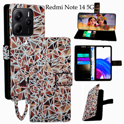 Mxkart Flip Cover for Redmi Note 14 5G(Brown, Pack of: 1)