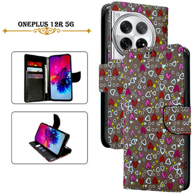 Asmart Flip Cover for OnePlus 12R 5G(Brown, Pack of: 1)