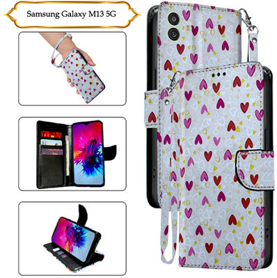 PARGO Flip Cover for Samsung Galaxy M13 5G(White, Pack of: 1)