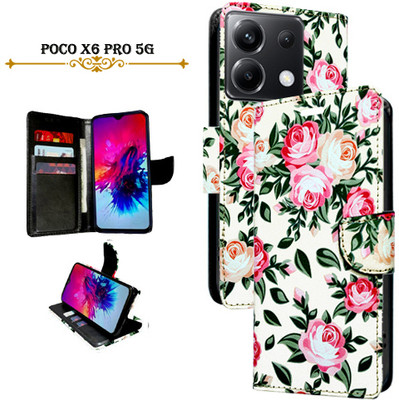 PARGO Flip Cover for Poco X6 Pro 5G(White, Pack of: 1)