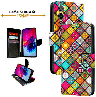 Vacko Flip Cover for Lava Strom 5G(Orange, Pack of: 1)
