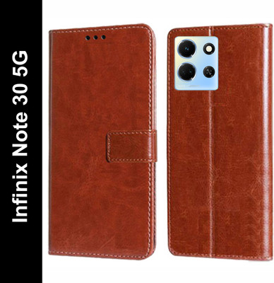 Mashgul Flip Cover for Infinix Note 30 5G(Brown, Shock Proof, Pack of: 1)